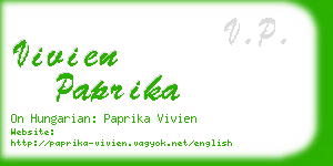 vivien paprika business card